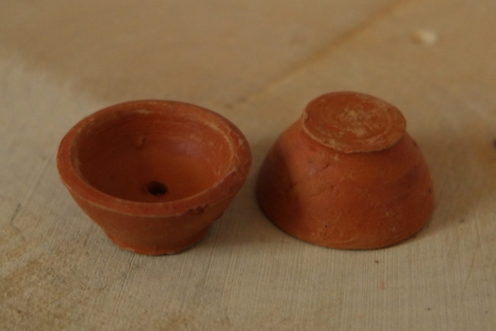 Terracotta mini potje, in - Vrolijke Nest